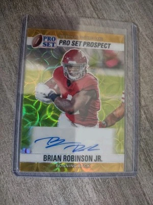 2022 Leaf Pro Set Metal Brian Robinson Jr. GOLD SCOPE AUTO 1/1 COMMANDERS - Image 1 of 2
