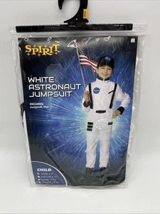 NEW Spirit Halloween NASA Astronaut Costume Child Size Small 4-6 With Hat - Picture 1 of 4