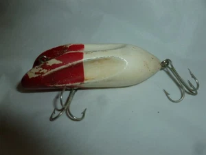 Madera vintage de 4 pulgadas sin marca (Scandinavian Bait Co. Sockaroo?) Lote señuelos O-388 - Imagen 1 de 12