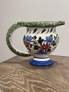 Antique Italian Puzzle Mug Bevete Se Potete Hand Painted Drink If You Can Vessel - Picture 1 of 19