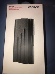 Lot Of 2pc Verizon Universal Leather Pouch with Belt Clip for Medium Size - Picture 1 of 3