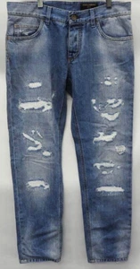 Dolce & Gabbana Distressed Faded LOW RISE Denim Jeans, US Size 6-8, RUNS SMALL! - Picture 1 of 7