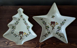 Mikasa Holiday Elegance Christmas Tree & Star Candy Dish - NEW - Picture 1 of 13