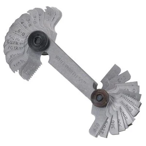 Medidor de paso de rosca/tornillo métrico y Whitworth TE121 - Imagen 1 de 6