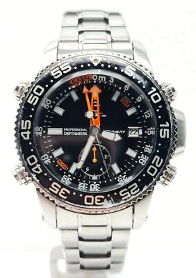 Breil Depthmeter Midway Kaiman black professional SUB 20 atm con profondimetro - Immagine 1 di 4