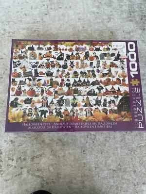 Halloween Pets Cats Dogs 1000 Piece Jigsaw Puzzle Eurographics New - Image 1 of 3