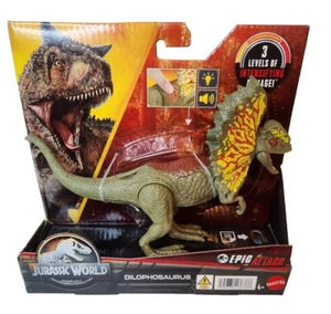 Figura Parque Mattel Dinosaurio Dilophosaurus Jurassic World EPIC ATTACK DILOPHOSAURUS - Imagen 1 de 4