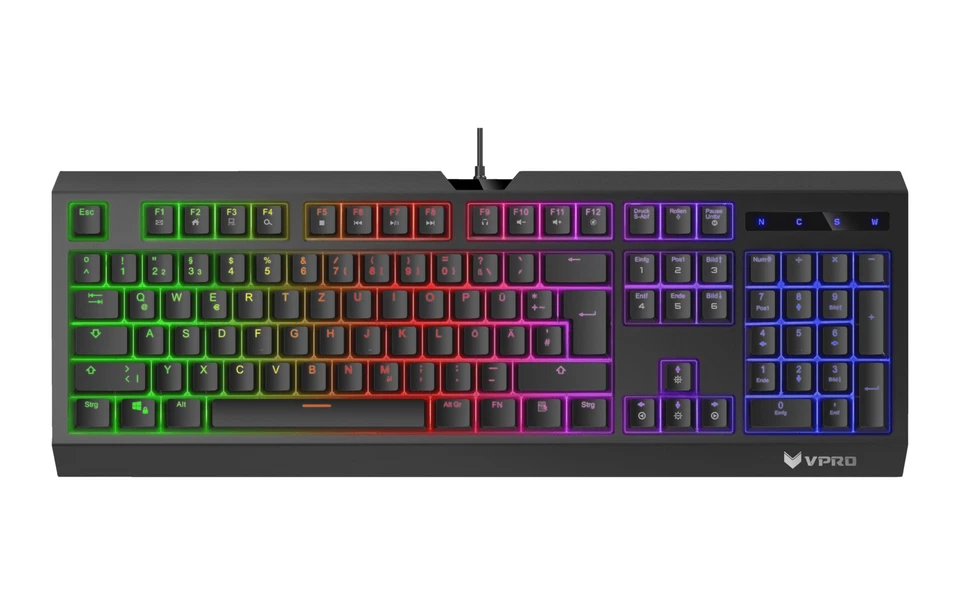 * rapoo Gaming Keyboard V56s black PC vPro Gaming RGB Backlight (DEU Layout - QW - Bild 1 von 1