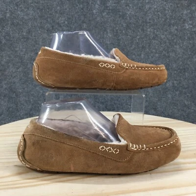 Zapatillas UGG Mujer 8 Ansley Mocasín Marrón Informal Cómodas Parte Superior Baja Punta Redonda Foto 1 de 4