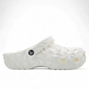 Crocs Classic Geometric Clog Slides Sandal 209563-100 White Men’s Size 12 NEW - Picture 1 of 11