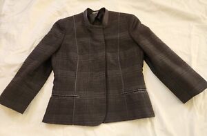 Max Mara Womens Black Fitted Blazer/Jacket Made in Italy Small Read (?) Petite 