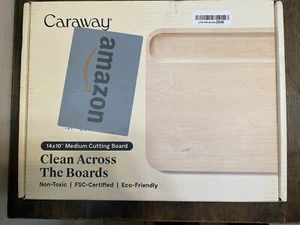 Caraway Cutting Board Medium 14x10” Food-Safe Mineral Oil & Wax Finish Non-Toxic - Picture 1 of 15
