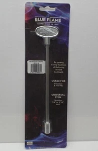 "LLAVE VÁLVULA DE GAS UNIVERSAL LLAMA AZUL NKY.8.06 8"" LLAVE SATINADA CROMO - 0.25"" A 0.3125" - Imagen 1 de 3