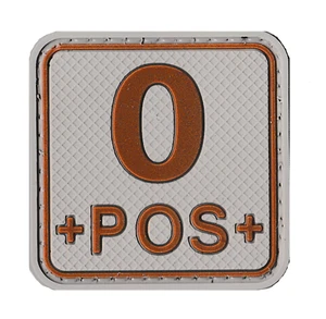 Patche groupe sanguin 0+ PVC souple 3D tactical morale patch scratch écusson - Picture 1 of 2