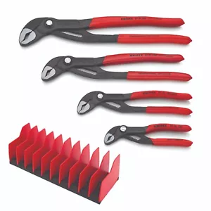 Knipex 4 Piece Cobra® Pliers Set With 10 Piece Tool Holder 9K 00 80 138 US - Picture 1 of 11