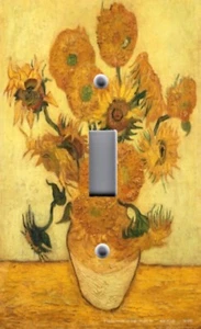 Light Switch Plate Switchplate Cover VAN GOGH VASE OF SUNFLOWERS 02 - Picture 1 of 22