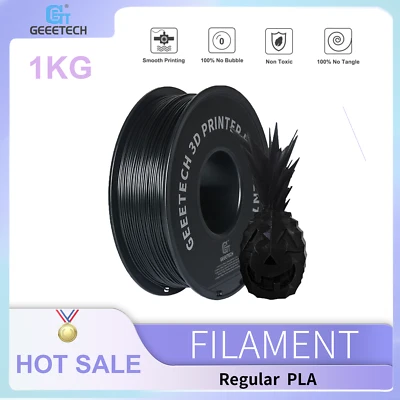 Geeetech filament d'imprimante 3D ordinaire PLA noir 1.75mm 1KG consumables FR