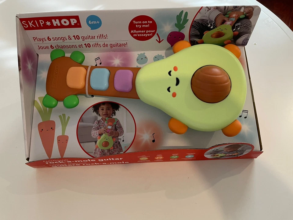 Skip Hop Baby Guitar Developmental Musical Toy Farmstand for Ages 6 Months