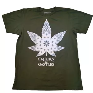 Crooks & Castles Men's M Kushdana Marijuana Weed Cannabis Leaf Tee T-Shirt - Picture 1 of 8