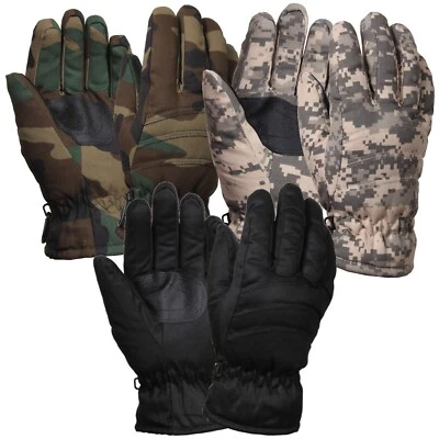 Insulated Hunting Glove Cold Weather Mitten - ACU, Wood Camo, Black - Image 1 of 2