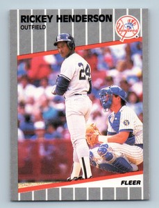 1989 Fleer Rickey Henderson New York Yankees #254