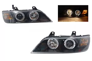 BMW Z3 1996-2002 Black Pair Projector LED Halo Angel Eye Headlights E Marked RHD - Picture 1 of 8