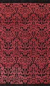 Art & Craft Transitional Red and Black 5x8 ft Area Rug Hand-made Wool - Picture 1 of 12