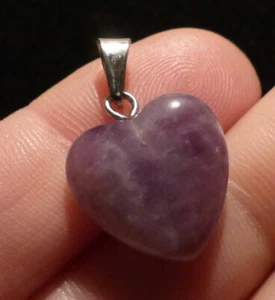 O&co Pendentif Améthyste coeur lithothérapie cadeau noël - Imagen 1 de 2