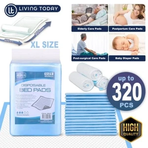 40/120/160/320PK XL Adult Economy Pads Incontinence Disposable Bed Pee Underpads - Picture 1 of 20