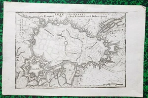 XVIII ème - Dépt 59 - Beau Plan de Lille n°2 par G Ch Kilian 31 x 20 Editée 1750 - Picture 1 of 2
