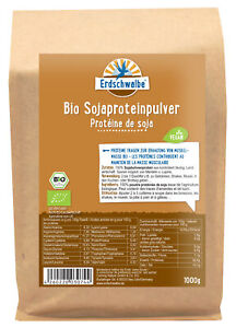 - Erdschwalbe Soja Proteinpulver - 92% Proteingehalt 1kg-Beutel Bio - EG-Öko-VO