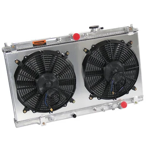 Radiator + Fan shroud Fit Acura CL 2.2L 2.3L L4 Honda Prelude 1994-2001 AT MT - Afbeelding 1 van 8