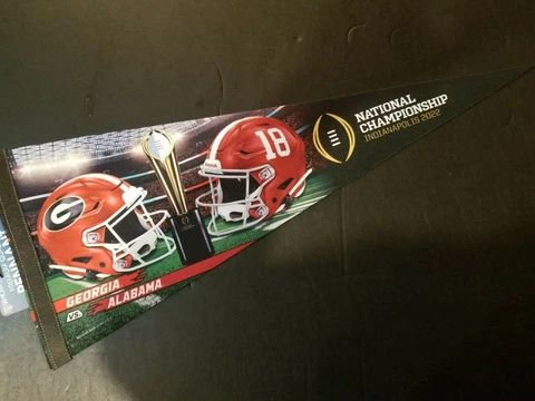 2022 National Championship Dueling Alabama vs. Georgia Pennant Indianapolis Cover
