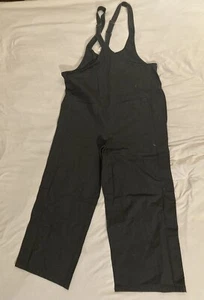 rare/self All-Gender SIZE 6 Zip Front Wide Leg Twill Jumpsuit Color Washed Black - Picture 1 of 18