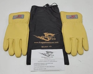 NEW Dragon Fire Model 19 Wildland Fire Fighting Gloves Tan LARGE NFPA - Picture 1 of 6