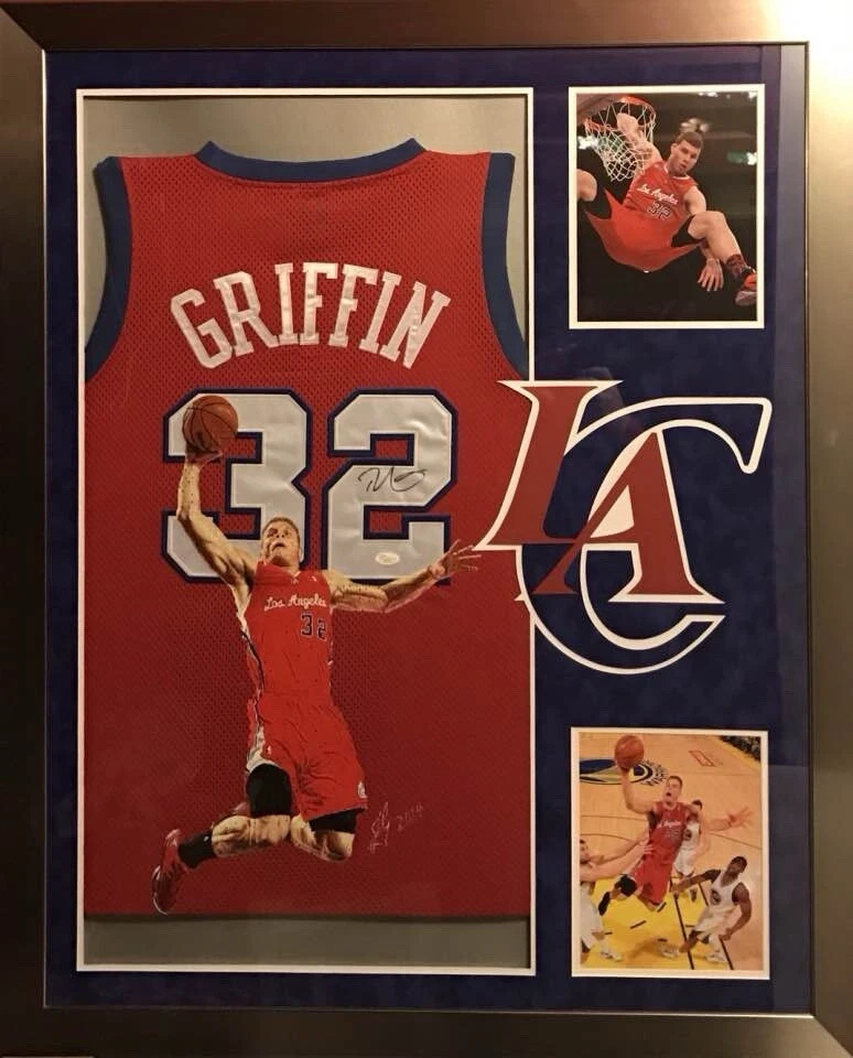 Camiseta deportiva firmada por Blake Griffin enmarcada de los Clippers de Los Ángeles pintada a mano con certificado de autenticidad JSA Foto 1 de 1