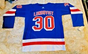 Henrik Lundqvist New York Rangers #30 (L-XL 54) Adidas Blue Men's Jersey 
