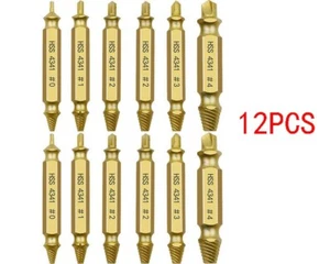 12pcs Fast Damaged Screw Extractor Speed Out Drill Bits Tool Broken Bolt Remover - Picture 1 of 5