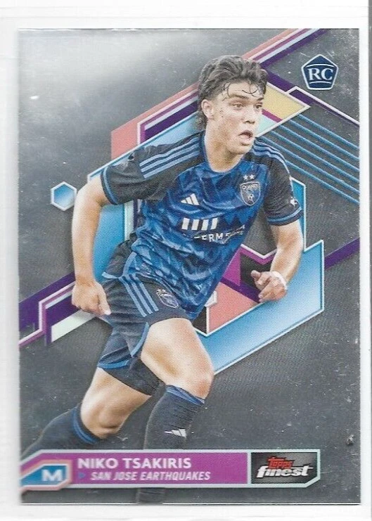 Niko Tsakiris San Jose Earthquakes 2023 Topps Finest MLS Rookie #45 - Image 1 of 1