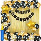 Birthday Decoration Combo Of 61items Birthday Party Decoration Black & golden US