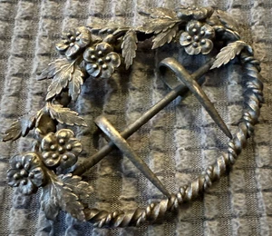 Antique Silver Belt Buckle-Unmarked-Tested As Silver - Picture 1 of 7