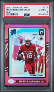 2024 Panini Donruss Optic #276 Marvin Harrison Jr. RC Pink Holo PSA 10💎 - Picture 1 of 2
