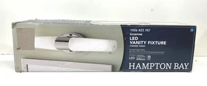Hampton Bay Rosepine 24 in. Chrome LED Vanity Light Frosted Opal Glass New Other - Picture 1 of 2