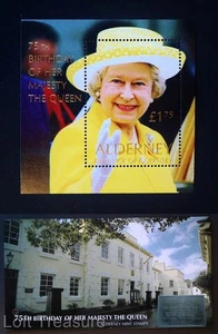 Alderney Stamps: "75th Birthday - Queen Elizabeth II" Presentation Pack 2001 - Picture 1 of 5