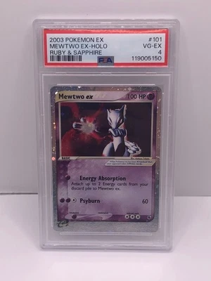 Mewtwo EX 2003 Pokemon EX Ruby & Sapphire Holo Rare #101 PSA 4 VG-EX - Image 1 of 2