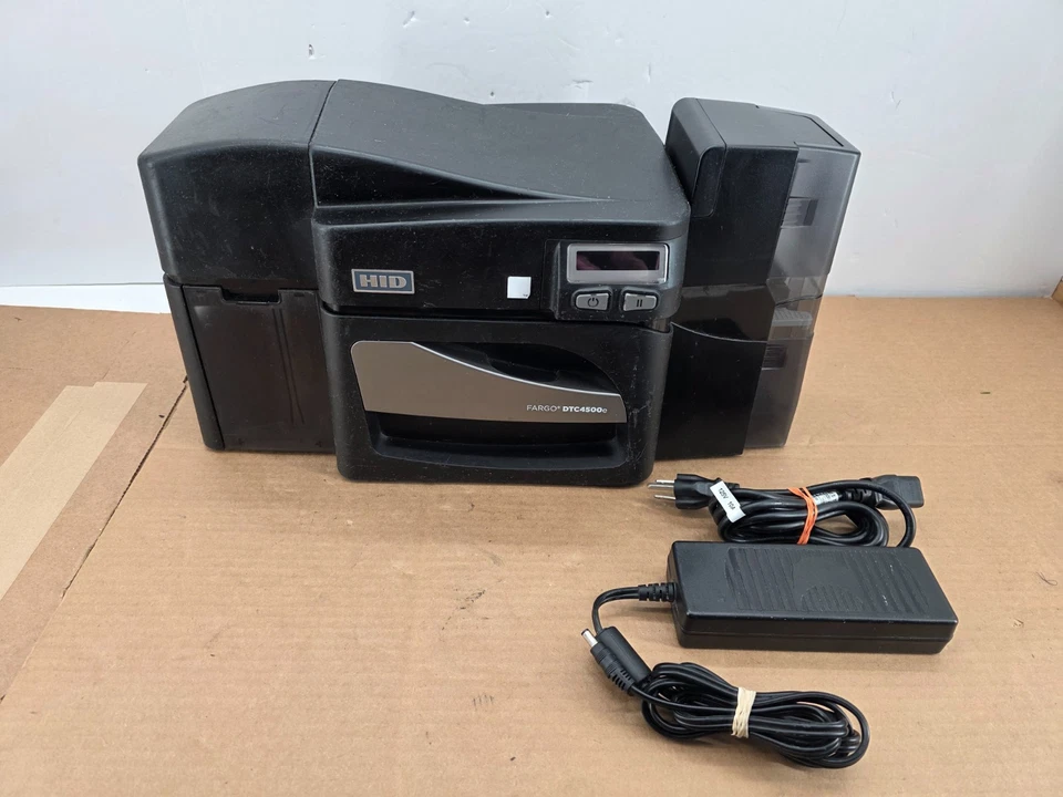HID Fargo DTC4500e Color Card Printer *READ DESCRIPTION* - Image 1 of 4