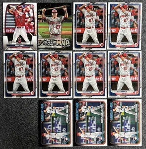 MIKE TROUT 2017-2024 Baseball Card Lot! 11x Cards Angels Bowman Topps - Picture 1 of 2