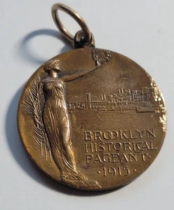 1915 BROOKLYN HISTORICAL PAGEANT BRONZE MEDAL - Picture 1 of 6