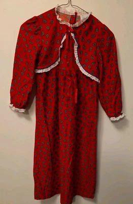 Vintage Laura Dare Girl's Peignoir Gown Red Presley Sz 8 - Image 1 of 4