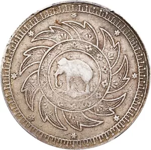1860 THAILAND Baht Silbermünze Bangkok Mint Rama IV PCGS SS-30 - Bild 1 von 5